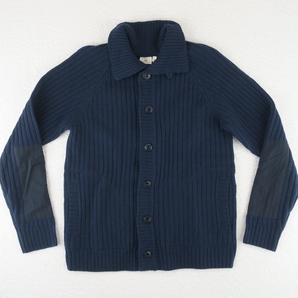 Adriano Goldschmied AG Button Up Wool Blend Cardigan Sweater Men's Medium Blue